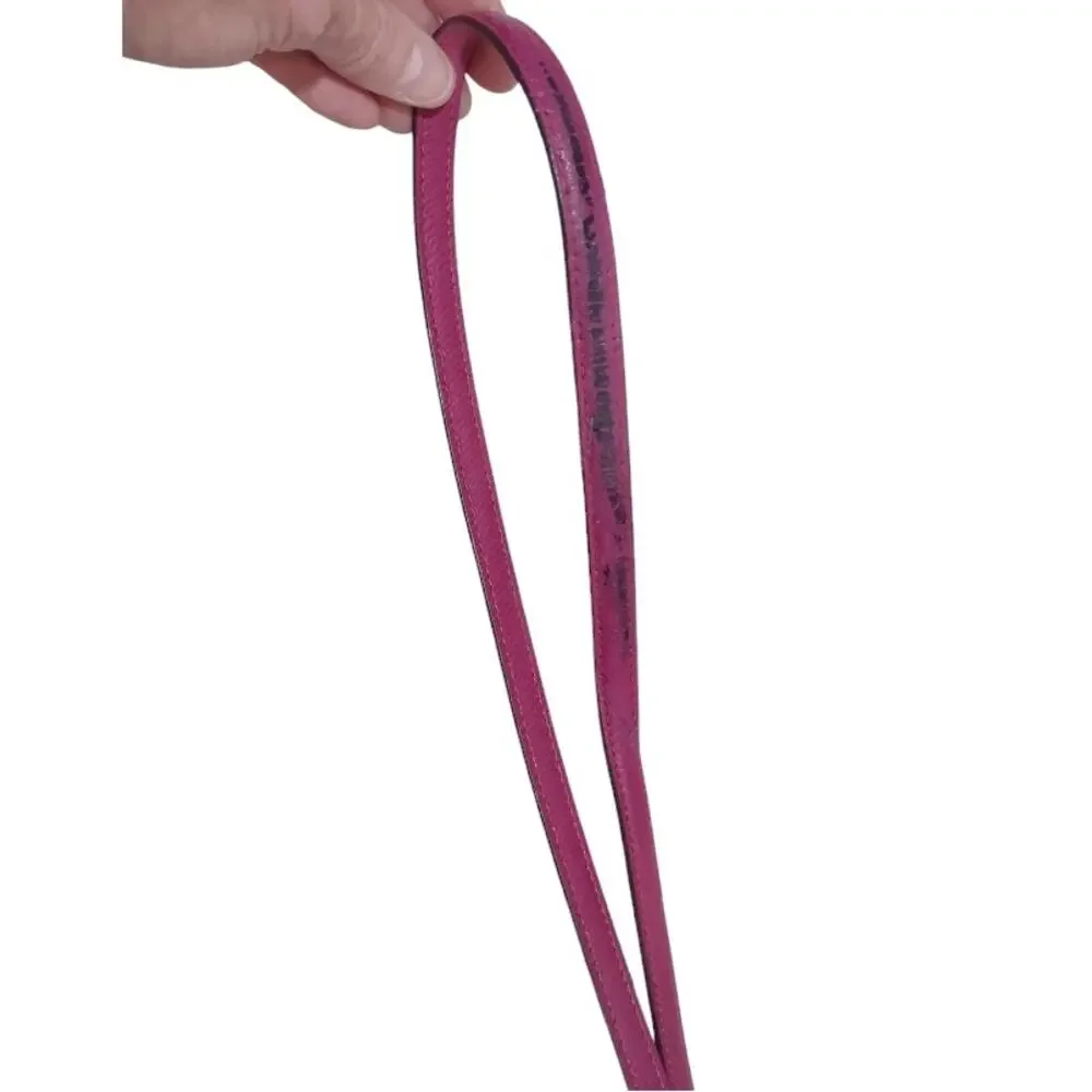 COACH East/West Pop Up Crossbody Dark Brown Fuchsia Contrast w/ Removeable Bag